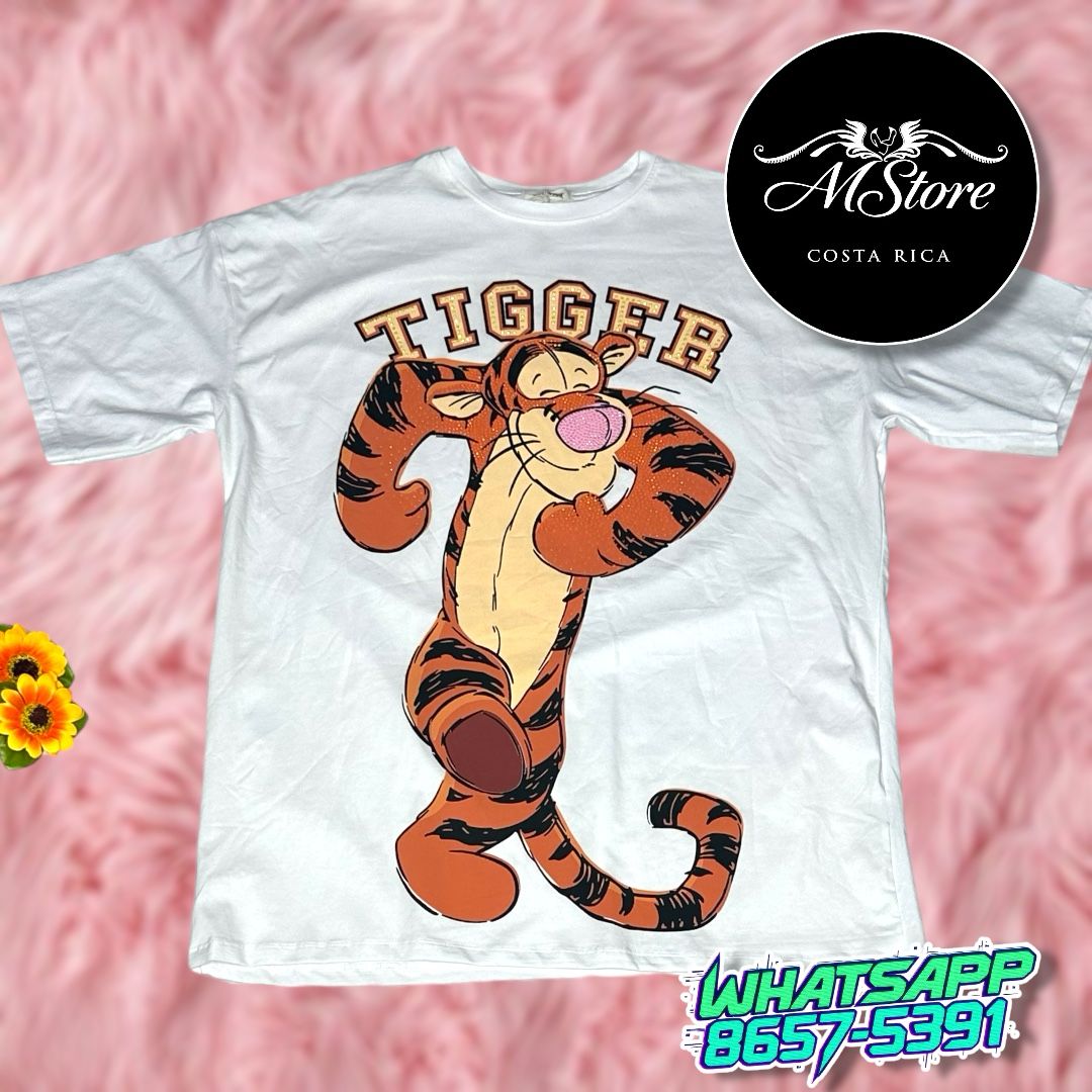 Blusón Oversize Tiger Blanco Tela Fría