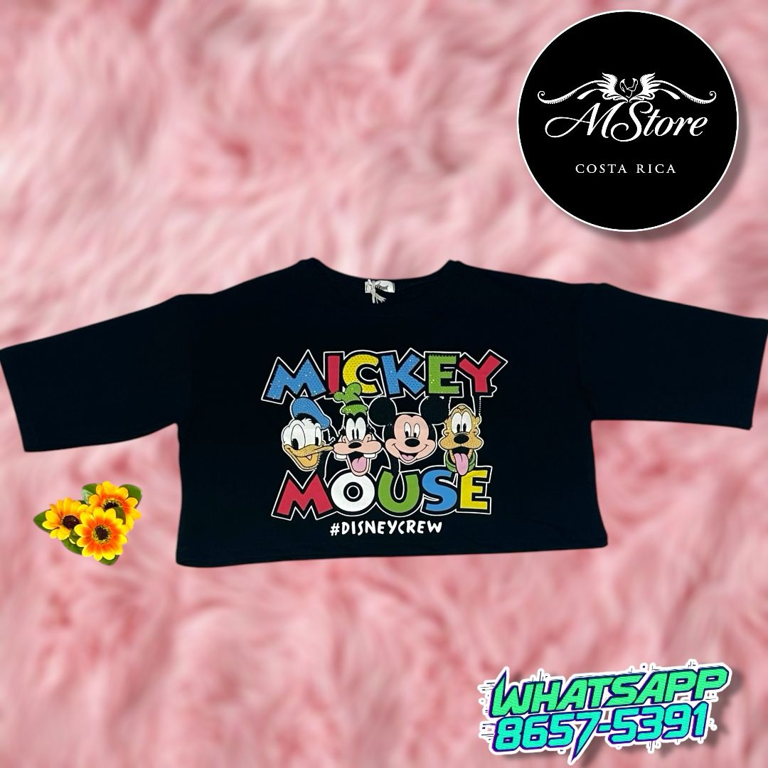 Corte Medio Mickey Amigos Disney Negro