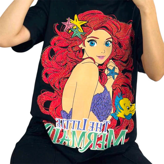Blusa Corte L Sirenita S Negro